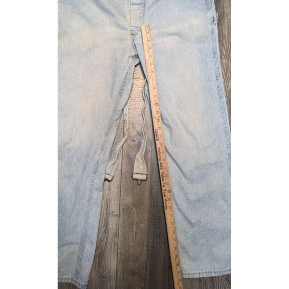 VTG GAP Overalls Mens Large Denim Paint Grunge Work Hippie Y2K Boho Jean Relaxed - Picture 5 of 14